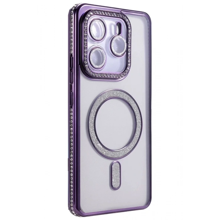 Durukar®   Redmi Note 14 4G Joke Simli Magneticsafe Kılıf - Derin Mor