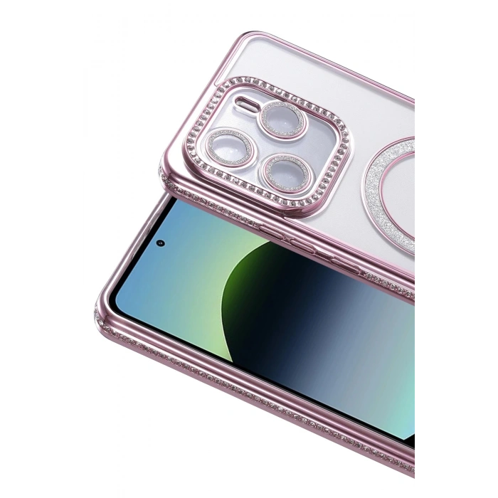 Durukar®   Redmi Note 14 4G Joke Simli Magneticsafe Kılıf - Pembe