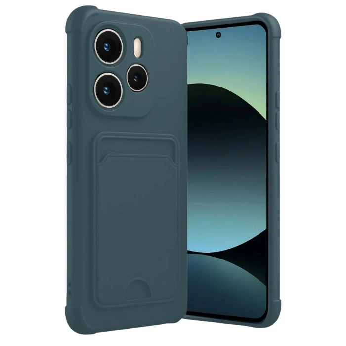 Durukar®   Redmi Note 14 4G Kelvin Kartvizitli Silikon - Koyu Yeşil