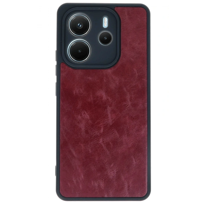 Durukar®   Redmi Note 14 4G Kılıf Aras Deri Kapak - Bordo