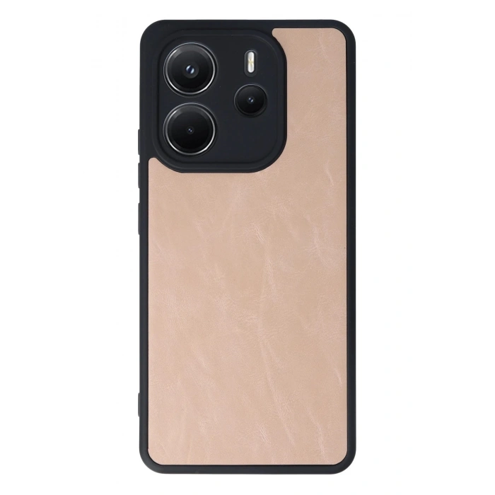 Durukar®   Redmi Note 14 4G Kılıf Aras Deri Kapak - Pudra