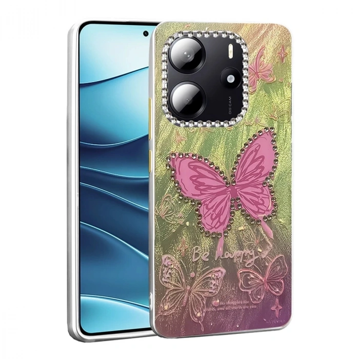 Durukar®   Redmi Note 14 4G Kılıf Blade Aynalı Desenli Kapak - Desen 5