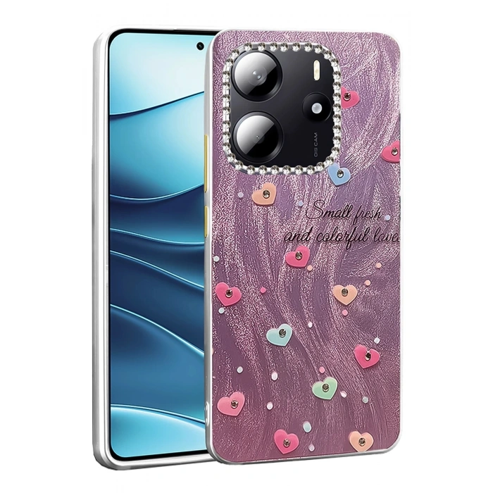 Durukar®   Redmi Note 14 4G Kılıf Blade Aynalı Desenli Kapak - Desen 8