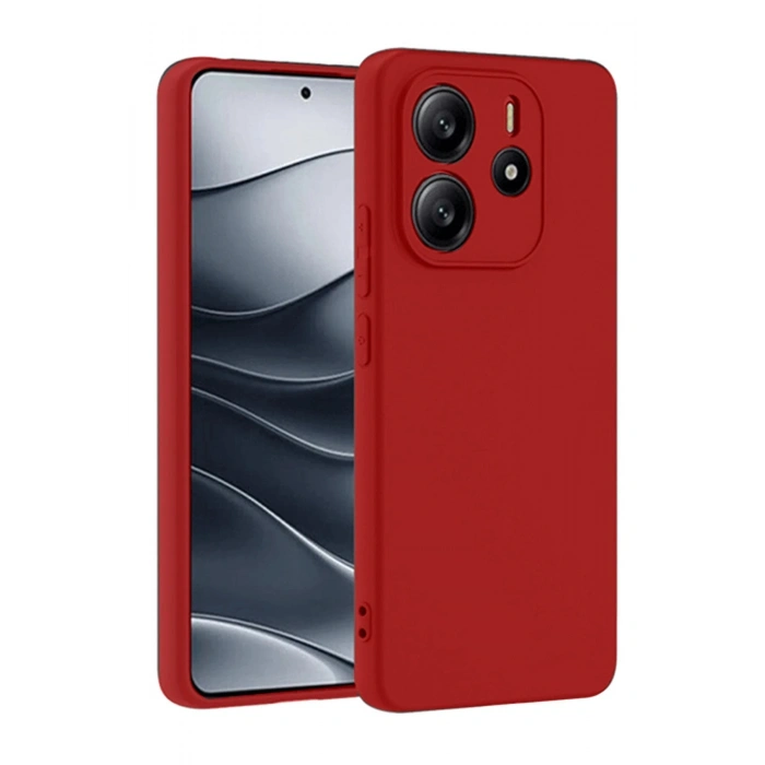 Durukar®   Redmi Note 14 4G Kılıf First Silikon - Kırmızı