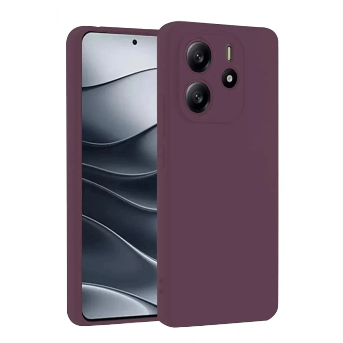 Durukar®   Redmi Note 14 4G Kılıf First Silikon - Mürdüm