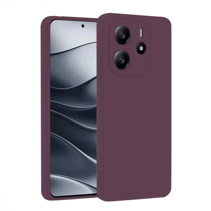 Durukar®   Redmi Note 14 4G Kılıf First Silikon - Mürdüm