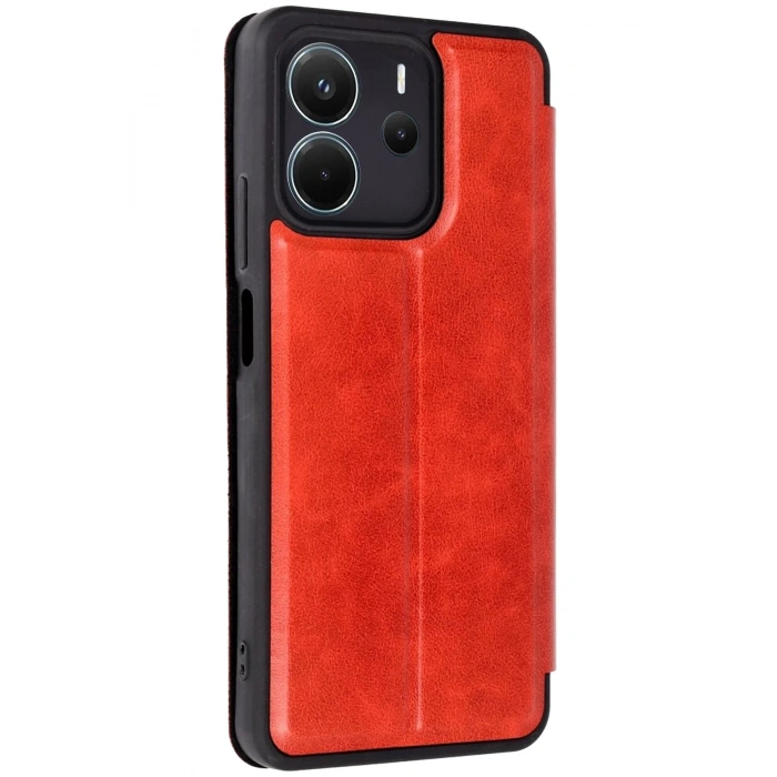 Durukar®   Redmi Note 14 4G Kılıf Flip Cover - Kırmızı