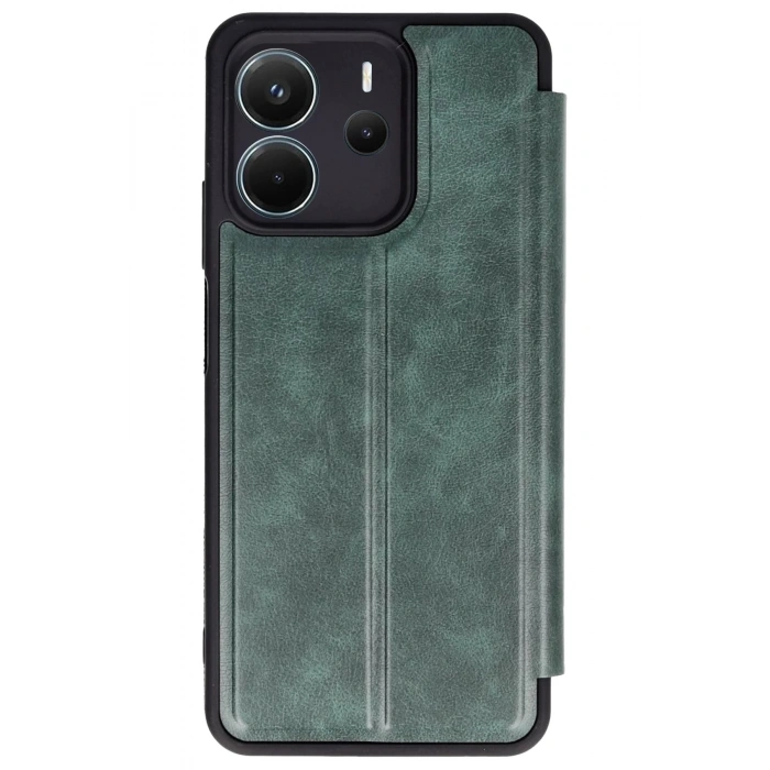 Durukar®   Redmi Note 14 4G Kılıf Flip Cover - Koyu Yeşil