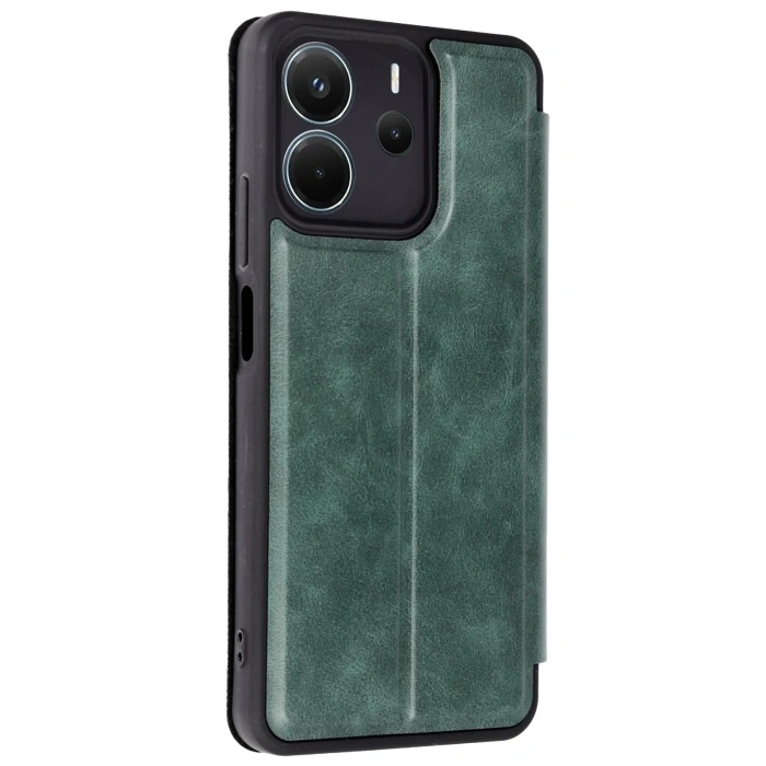Durukar®   Redmi Note 14 4G Kılıf Flip Cover - Koyu Yeşil