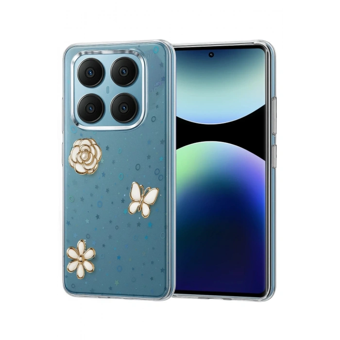 Durukar®   Redmi Note 14 Pro 4G Fiyonk Desenli Kapak - Desen 10