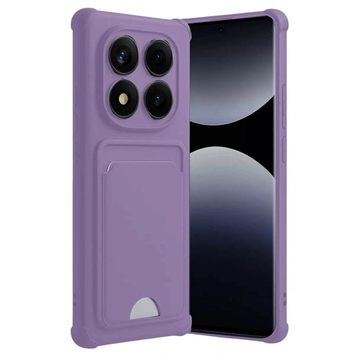 Durukar®   Redmi Note 14 Pro 4G Kelvin Kartvizitli Silikon - Lila