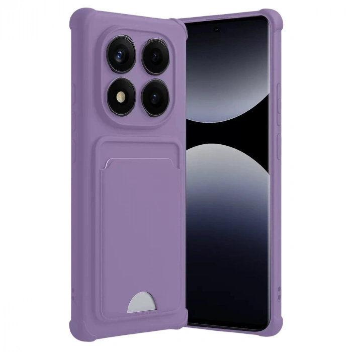 Durukar®   Redmi Note 14 Pro 4G Kelvin Kartvizitli Silikon - Lila