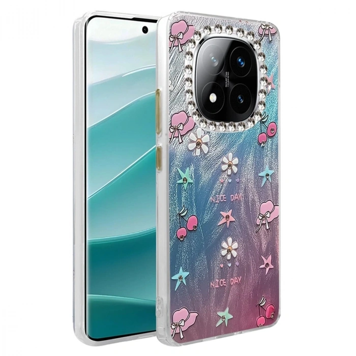 Durukar®   Redmi Note 14 Pro 4G Kılıf Blade Aynalı Desenli Kapak - Desen 4