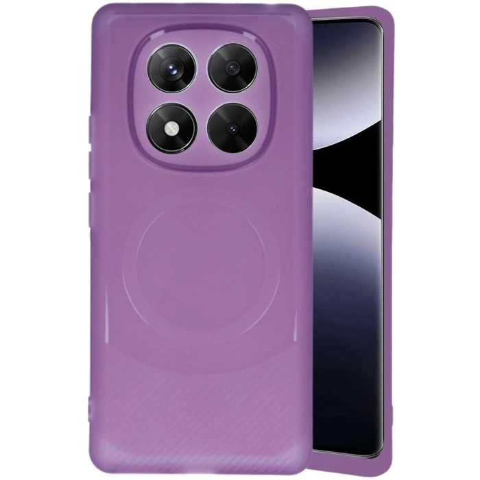 Durukar®   Redmi Note 14 Pro 4G Kılıf Maya Karbon Kapak - Mürdüm
