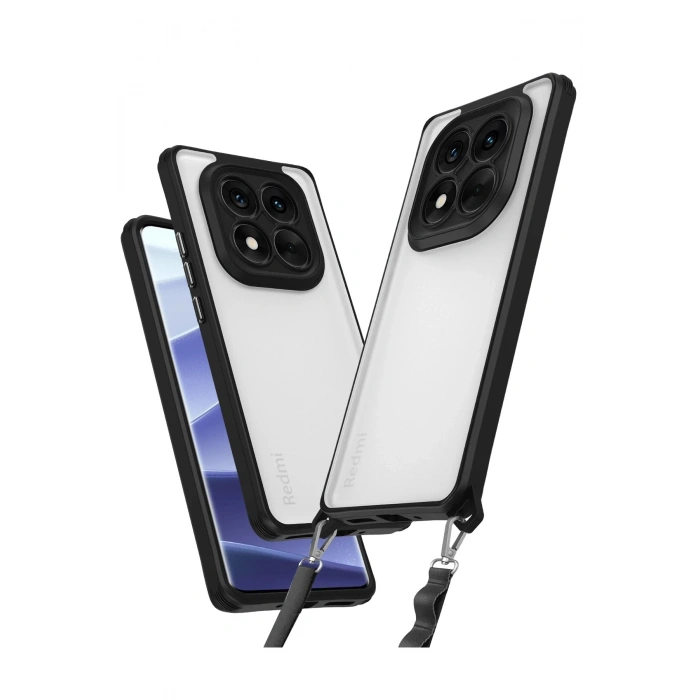 Durukar®   Redmi Note 14 Pro 4G Kılıf Penta Silikon Kılıf - Siyah