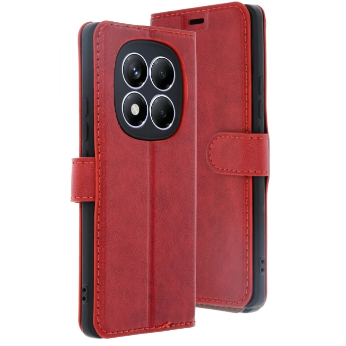 Durukar®   Redmi Note 14 Pro 4G Kılıf Trend S Plus Kapaklı Kılıf - Kırmızı