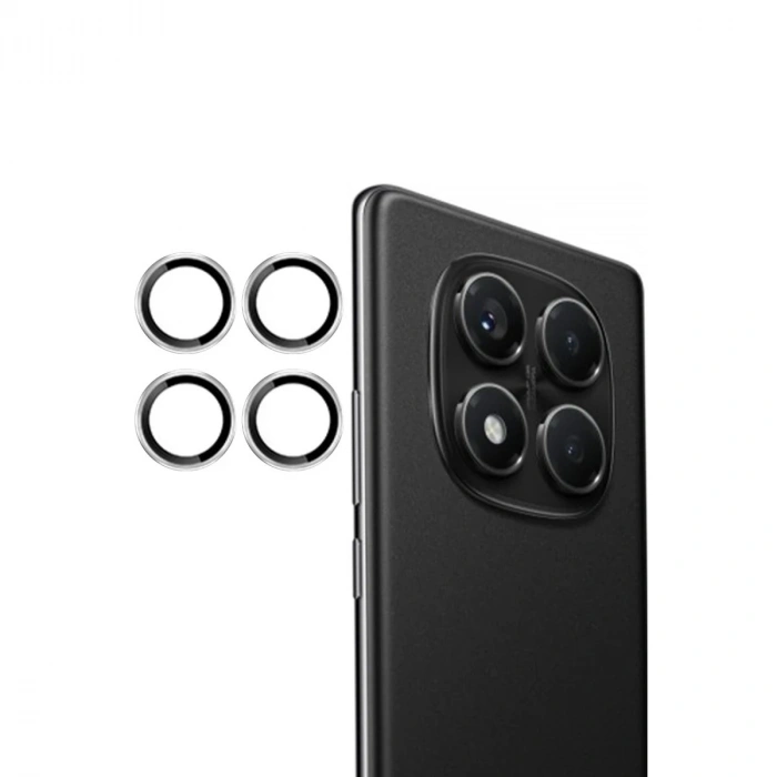 Durukar®   Redmi Note 14 Pro 4G PVD Metal Kamera Lens - Gümüş