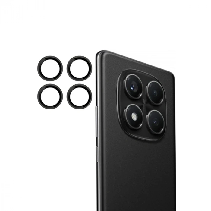 Durukar®   Redmi Note 14 Pro 4G PVD Metal Kamera Lens - Siyah