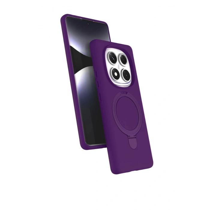 Durukar®   Redmi Note 14 Pro 4G Regal Magsafe Standlı Kapak - Derin Mor