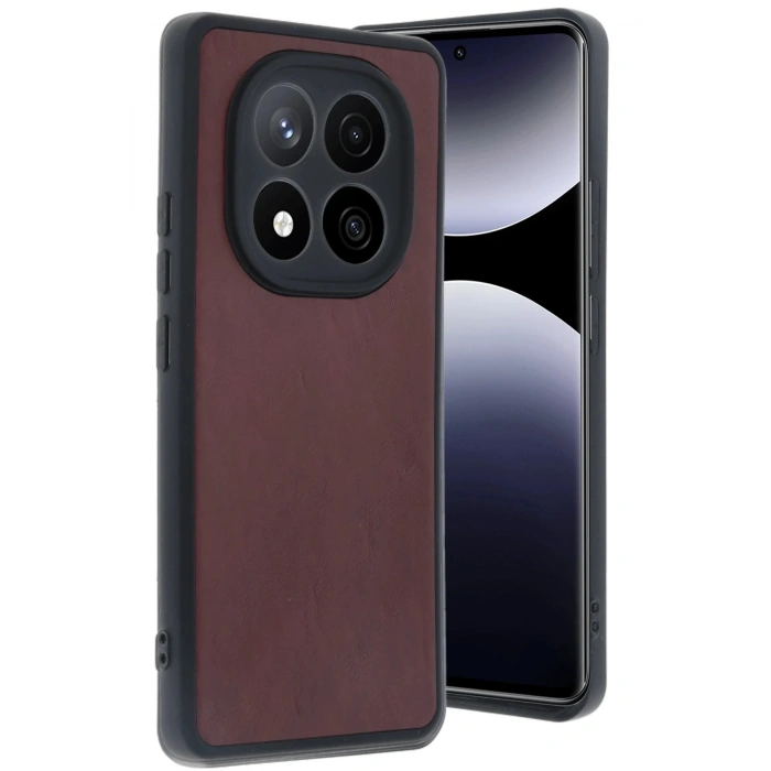 Durukar®   Redmi Note 14 Pro 5G Case Aras Leather Cover - Bordeaux