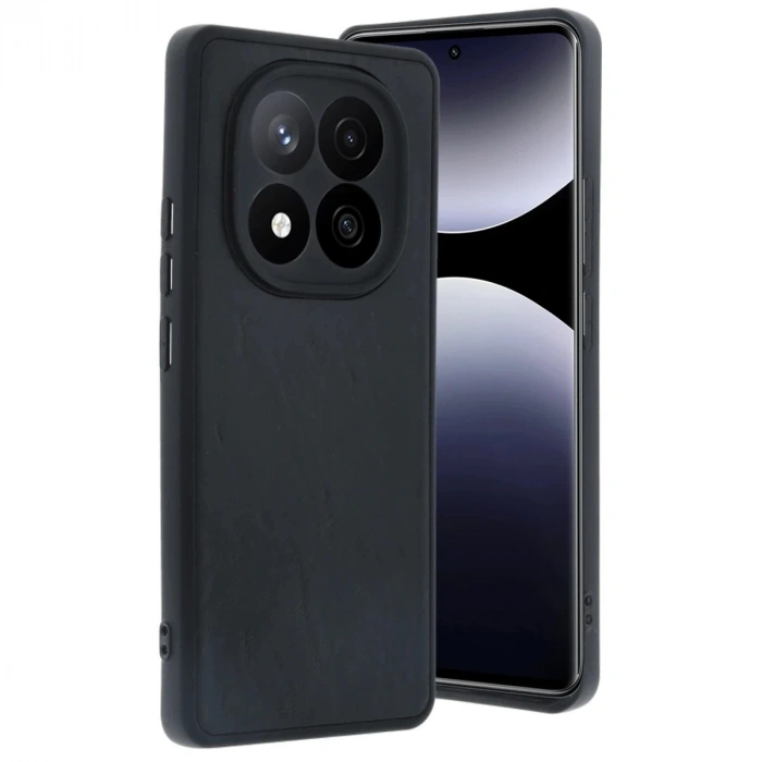 Durukar®   Redmi Note 14 Pro 5G Kılıf Aras Deri Kapak - Siyah