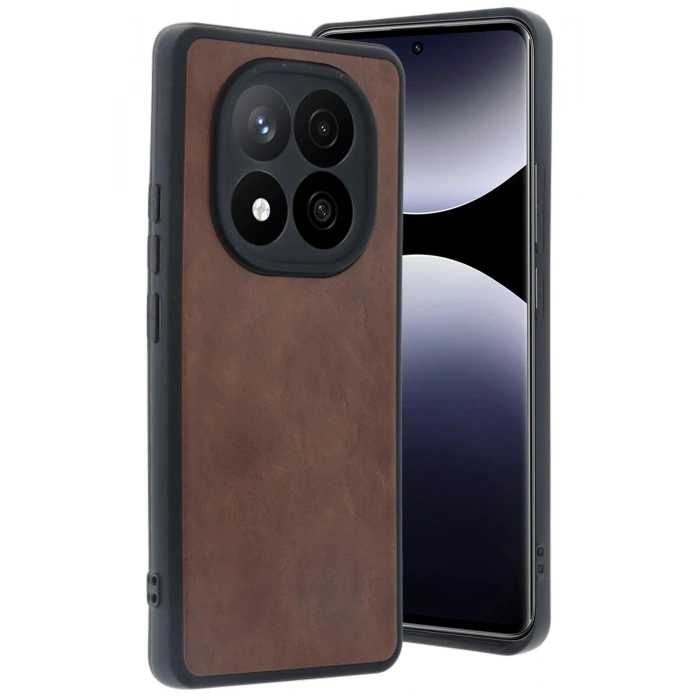 Durukar®   Redmi Note 14 Pro 5G Kılıf Aras Deri Kapak - Taba