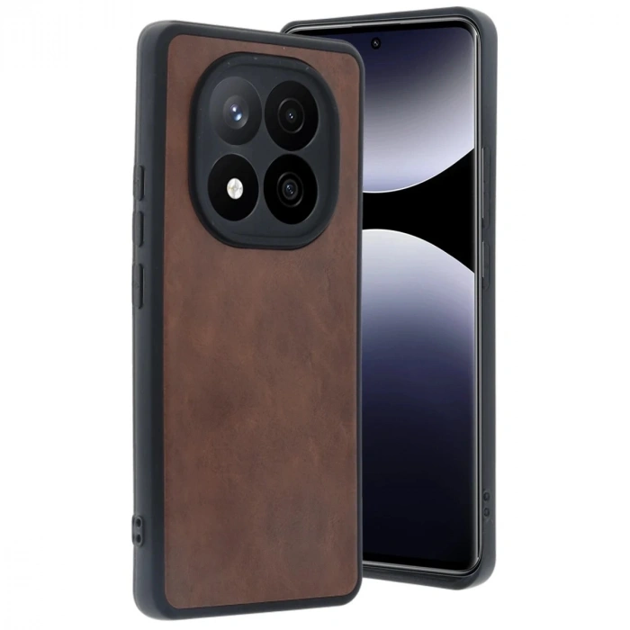 Durukar®   Redmi Note 14 Pro 5G Kılıf Aras Deri Kapak - Taba
