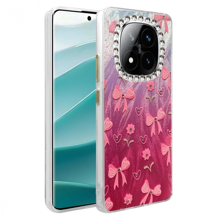 Durukar®   Redmi Note 14 Pro 5G Kılıf Blade Aynalı Desenli Kapak - Desen 3