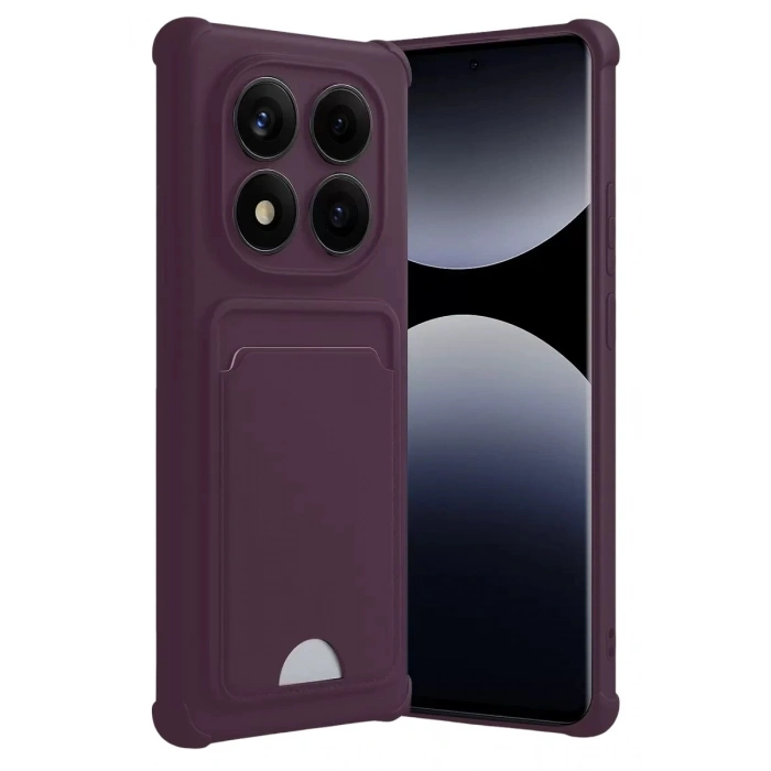 Durukar®   Redmi Note 14 Pro Plus Kelvin Kartvizitli Silikon - Derin Mor