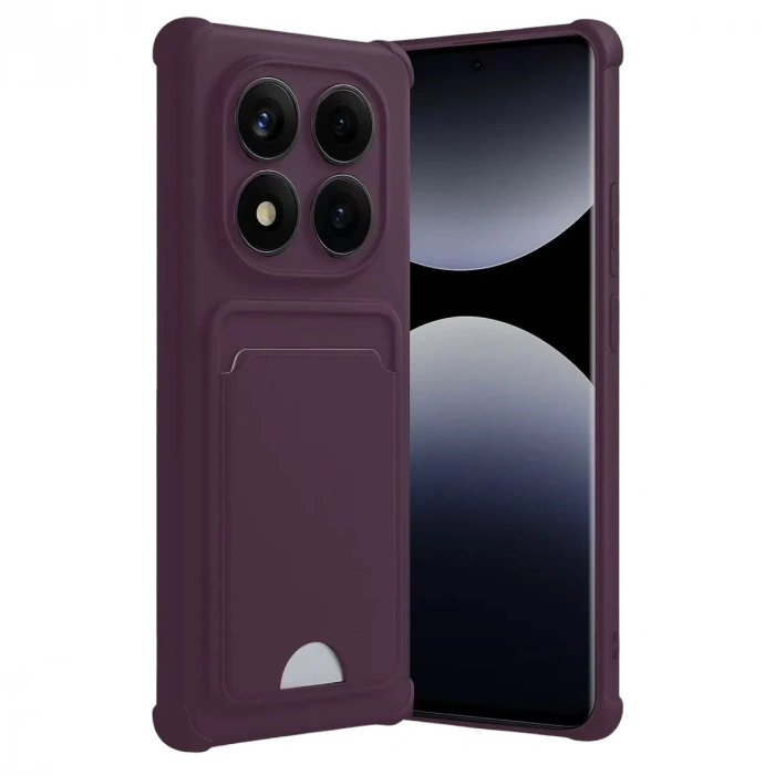 Durukar®   Redmi Note 14 Pro Plus Kelvin Kartvizitli Silikon - Derin Mor