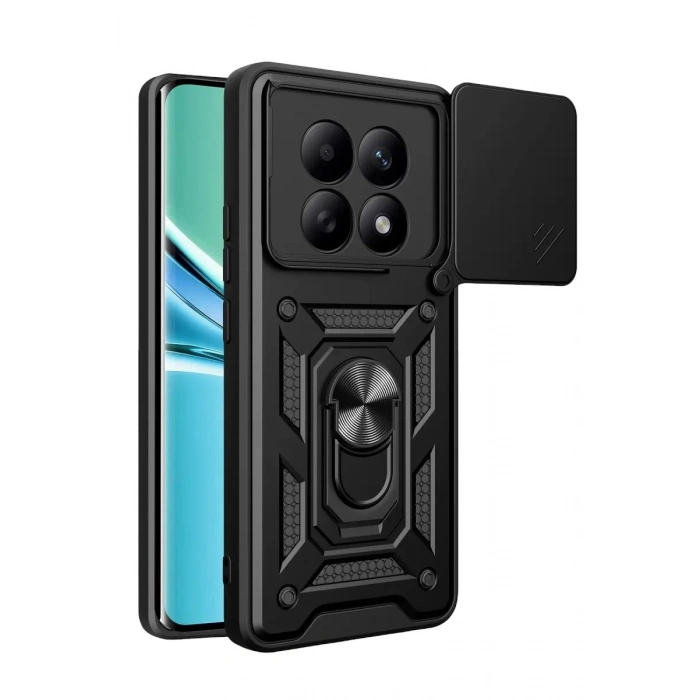 Durukar®   Redmi Note 15 4G Pars Lens Yüzüklü Silikon - Siyah