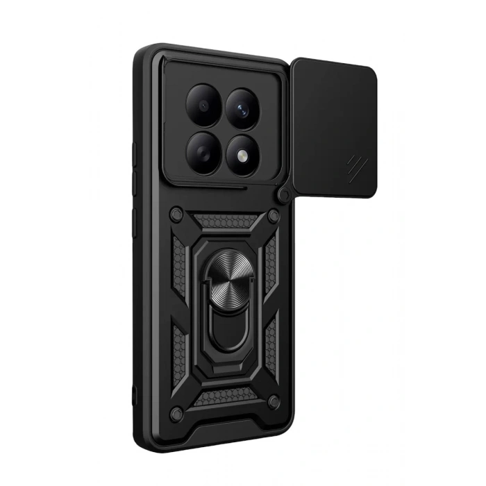 Durukar®   Redmi Note 15 4G Pars Lens Yüzüklü Silikon - Siyah