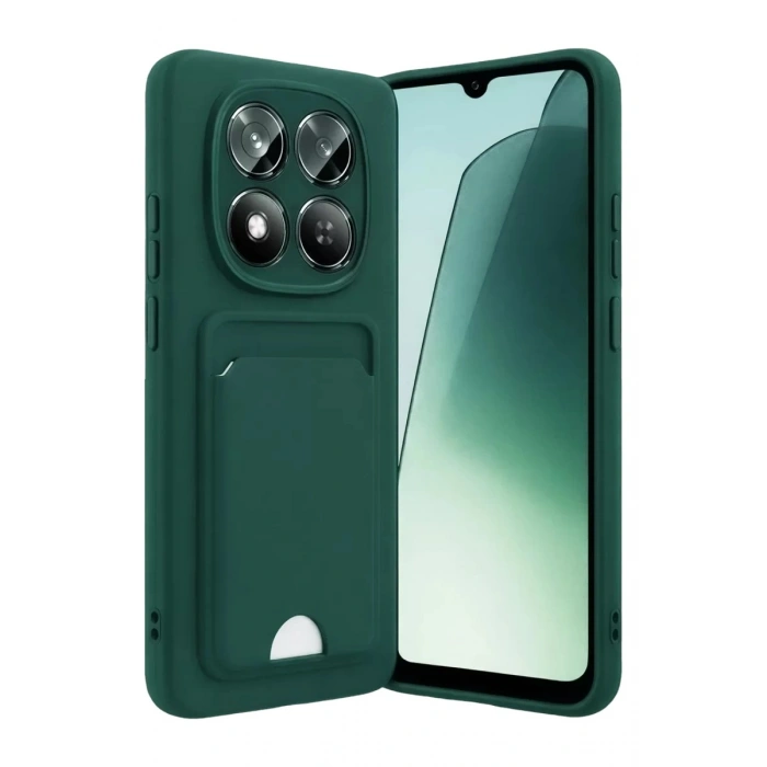 Durukar®   Redmi Note 15 Pro 4G Kelvin Kartvizitli Silikon - Koyu Yeşil