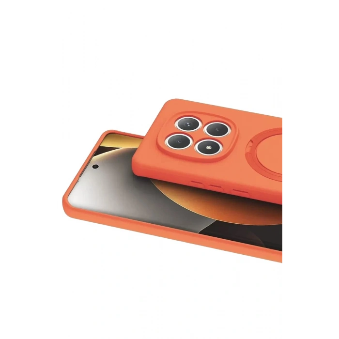 Durukar®   Redmi Note 15 Pro 4G Regal Magsafe Standlı Kapak - Turuncu