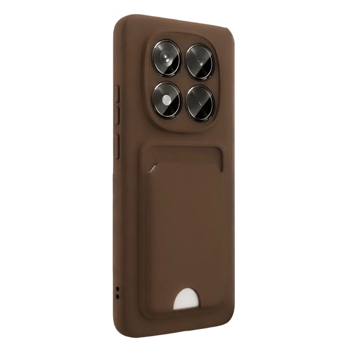 Durukar®   Redmi Note 15 Pro 5G Kelvin Kartvizitli Silikon - Kahverengi