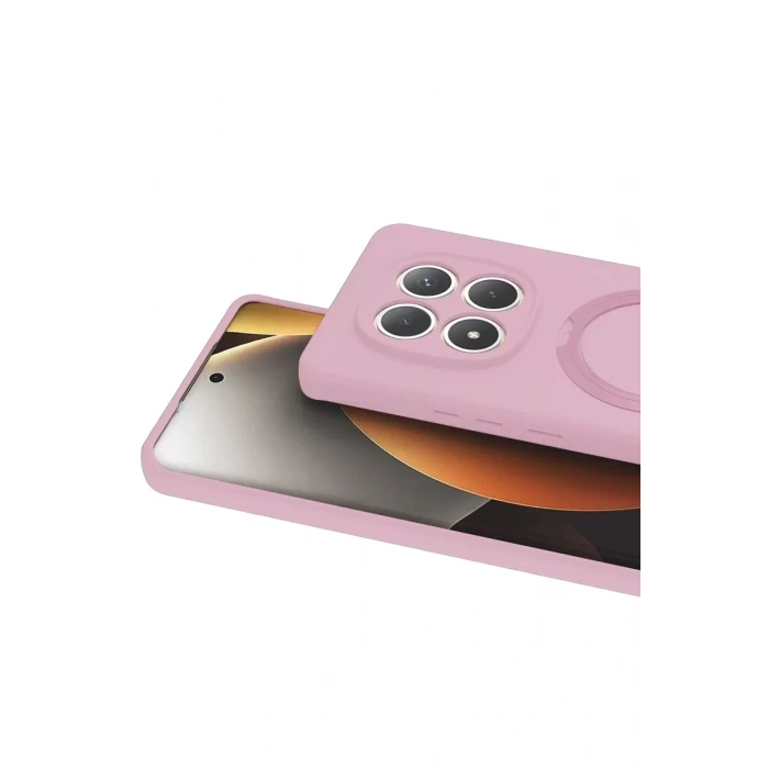 Durukar®   Redmi Note 15 Pro 5G Regal Magsafe Standlı Kapak - Açık Pembe