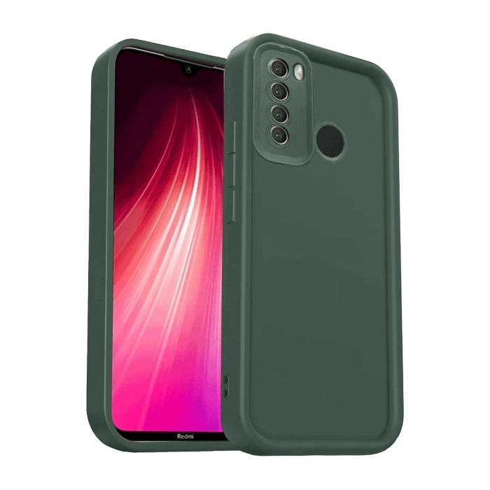 Durukar®   Redmi Note 8 Kılıf Viera Silikon - Koyu Yeşil