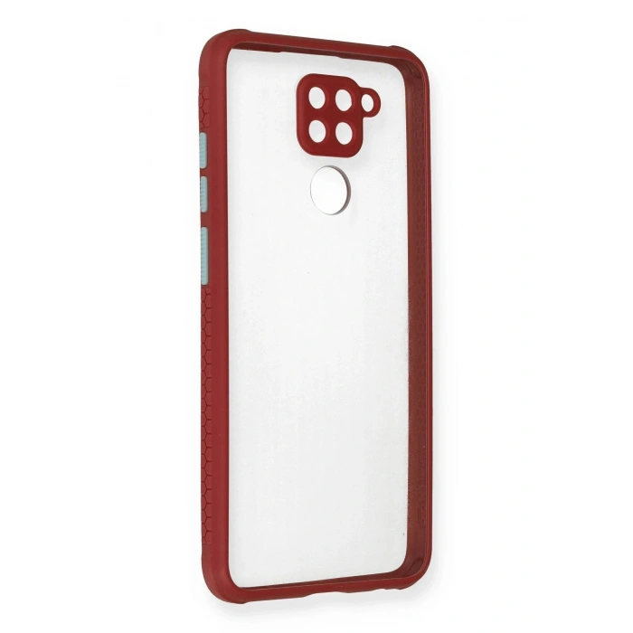 Durukar®   Redmi Note 9 Kılıf Miami Şeffaf Silikon - Fuşya