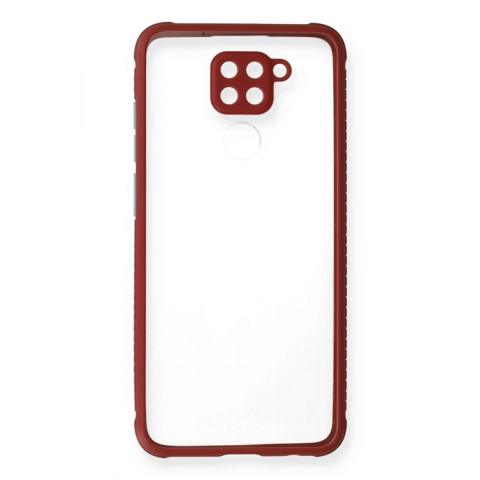 Durukar®   Redmi Note 9 Kılıf Miami Şeffaf Silikon - Fuşya