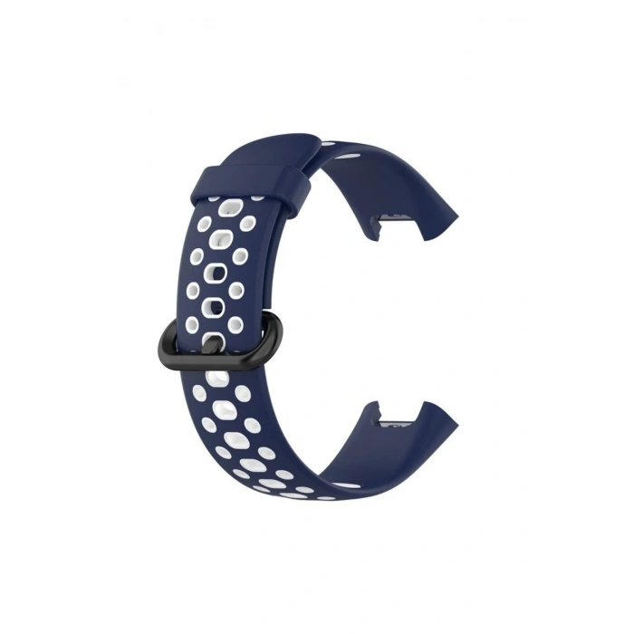 Durukar®   Redmi Watch 2 Spor Delikli Kordon - Lacivert-Beyaz