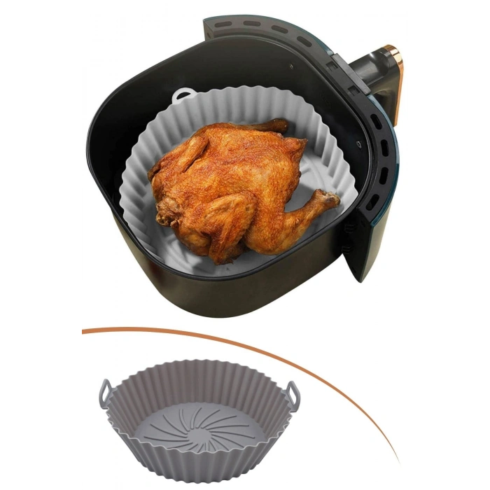 Durukar® Renkli Isıya Dayanıklı Yıkanılabilir Silikon Fırın Ve Airfryer Yuvarlak Pişirme Matı 20 Cm