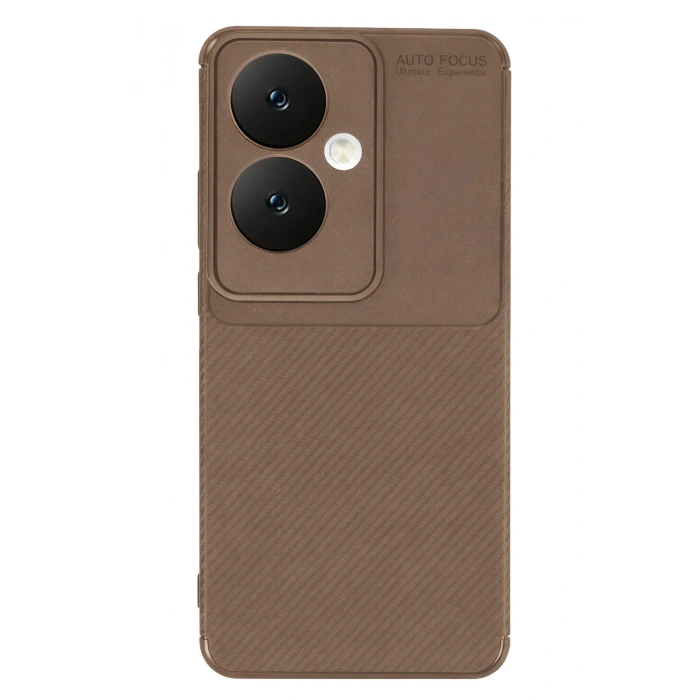 Durukar®   Reno 11F Kılıf Auto Focus Karbon Kapak - Kahverengi