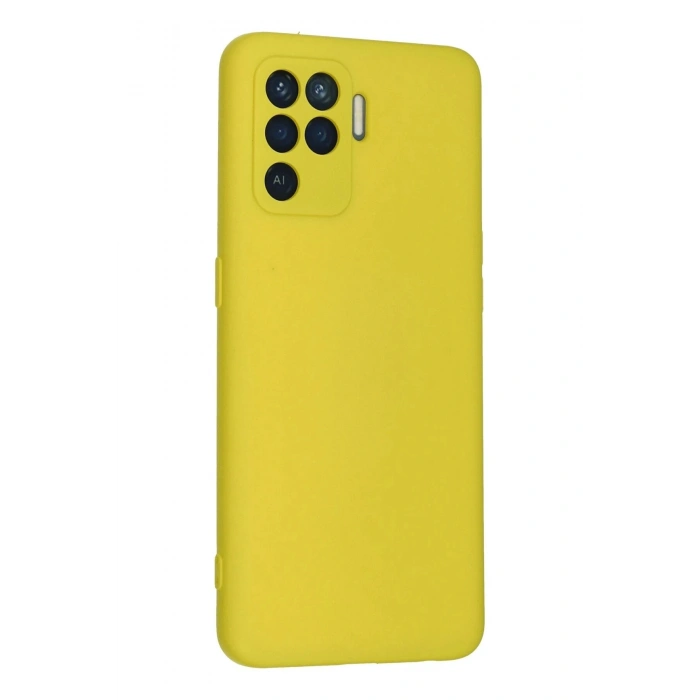 Durukar®   Reno 5 Lite Kılıf Nano içi Kadife Silikon - Sarı