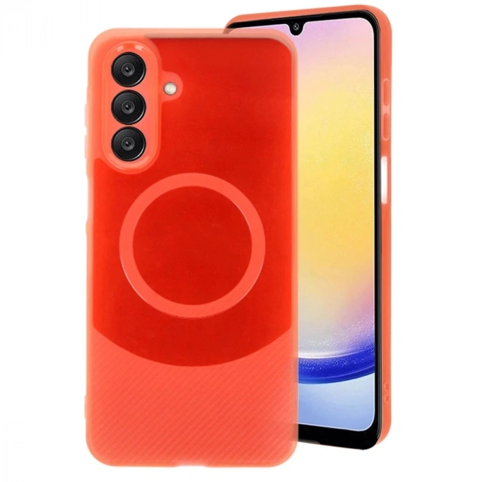 Durukar®  Samsung A16 5G Kılıf Maya Karbon Kapak - Kırmızı