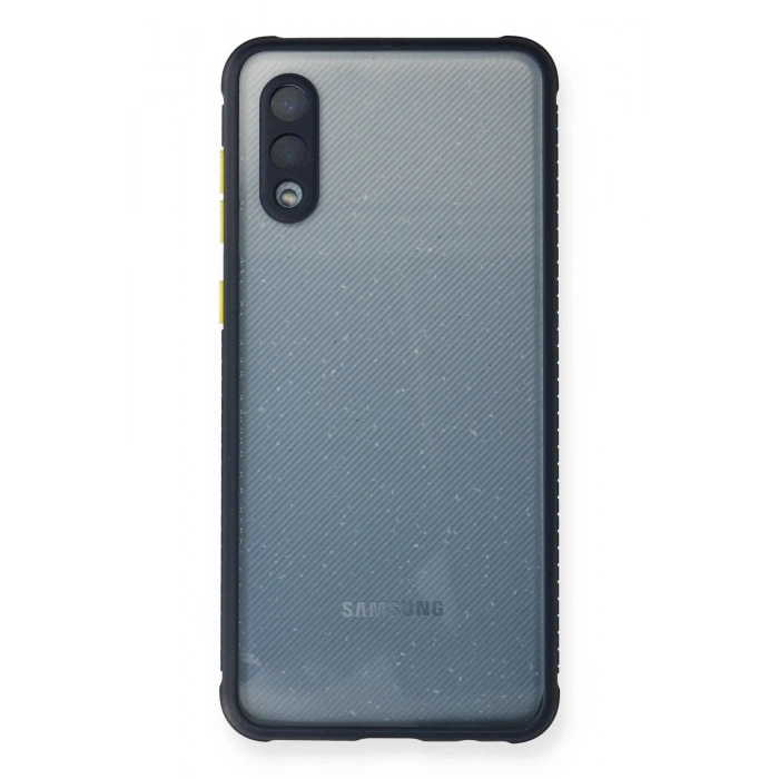 Durukar®  Samsung Galaxy A02 Kılıf Miami Şeffaf Silikon - Lacivert