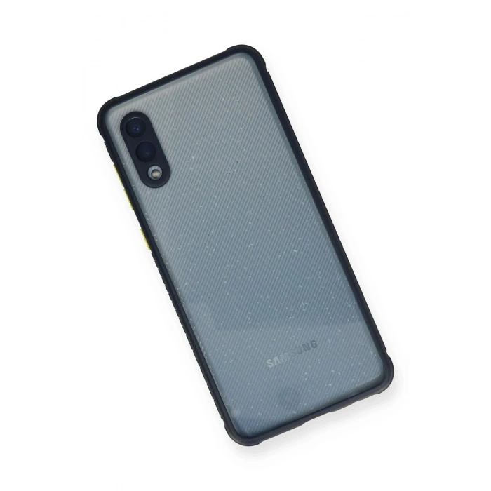 Durukar®  Samsung Galaxy A02 Kılıf Miami Şeffaf Silikon - Lacivert