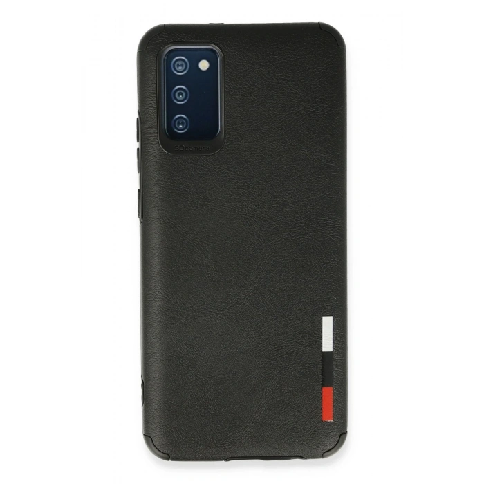 Durukar®  Samsung Galaxy A02S Kılıf Loop Deri Silikon - Siyah
