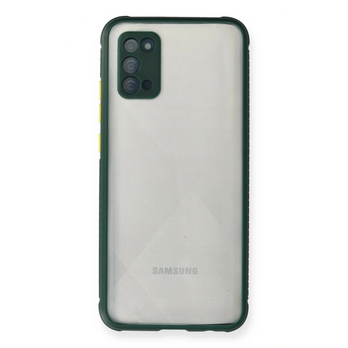 Durukar®  Samsung Galaxy A02S Kılıf Miami Şeffaf Silikon - Koyu Yeşil