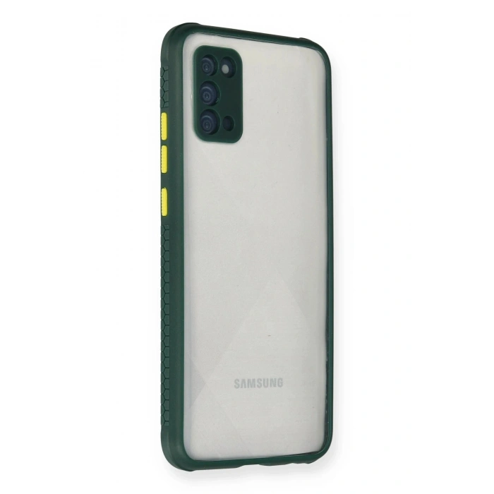 Durukar®  Samsung Galaxy A02S Kılıf Miami Şeffaf Silikon - Koyu Yeşil