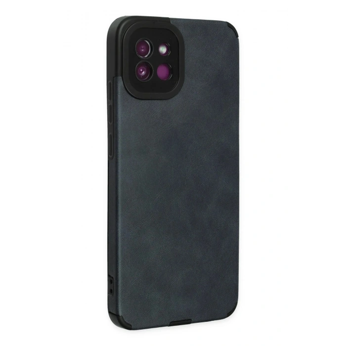 Durukar®  Samsung Galaxy A03 Kılıf Loop Deri Silikon - Lacivert